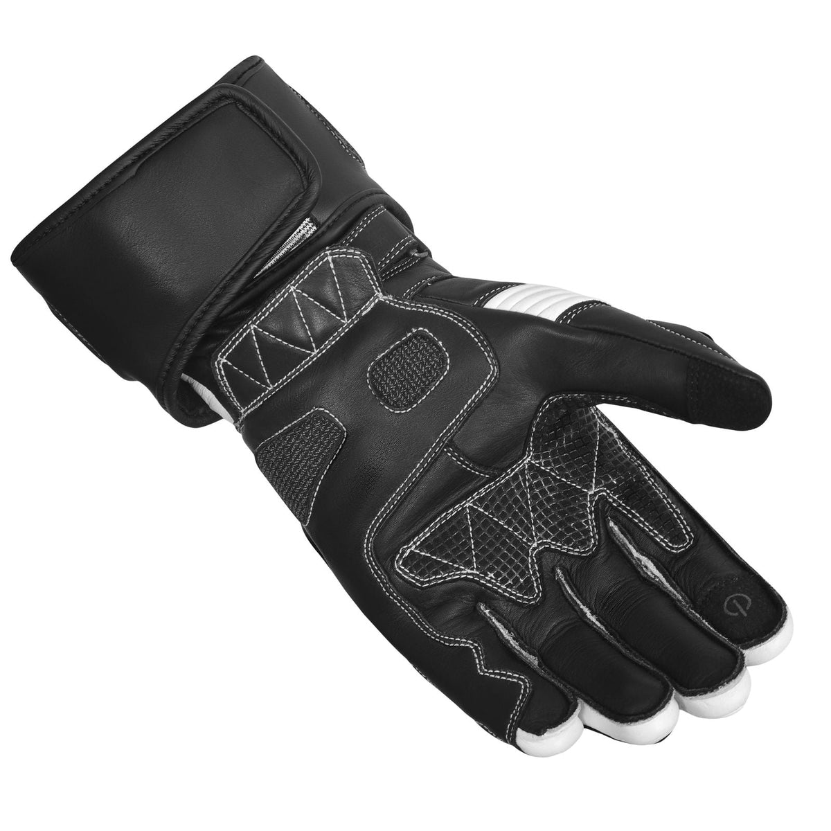Apex Motorbike Racing Glove (WHITE)