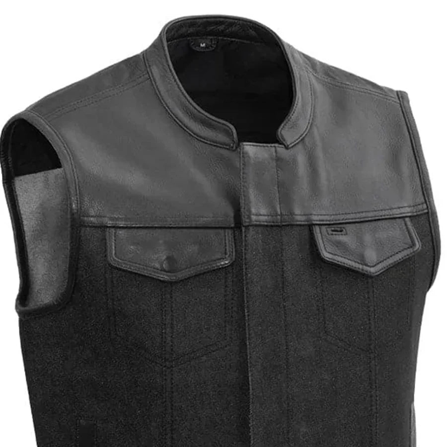 49/51 Men's Denim Motorcycle Vest