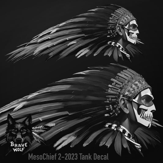 MesoChief 2-2023 - Universal Tank Decal-B&W