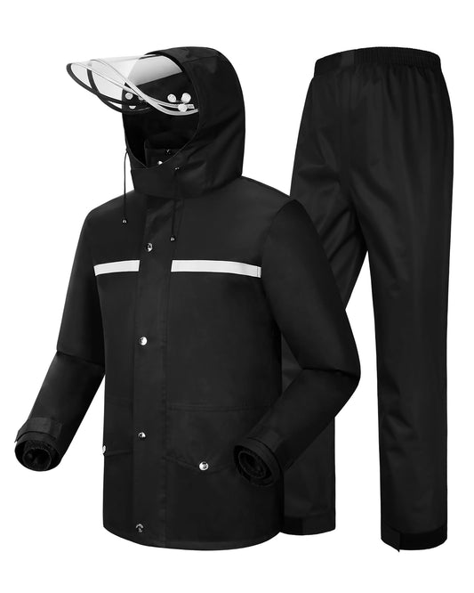 Rain Suit Waterproof Jacket and Trouser Suit Raincoat for Men and Women