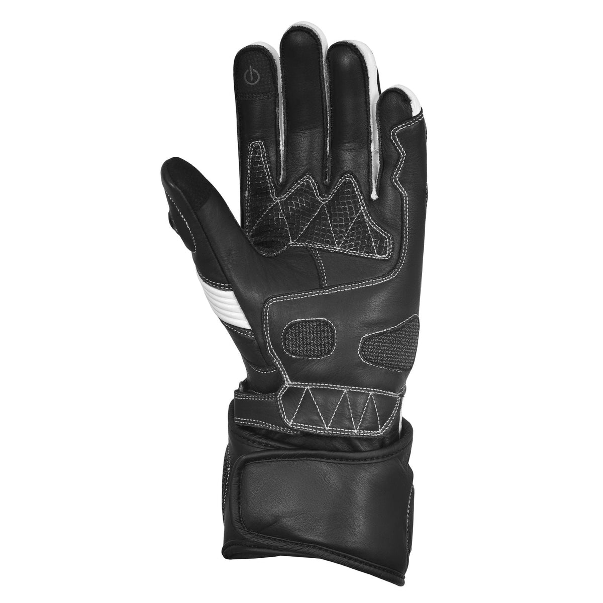 Apex Motorbike Racing Glove (WHITE)