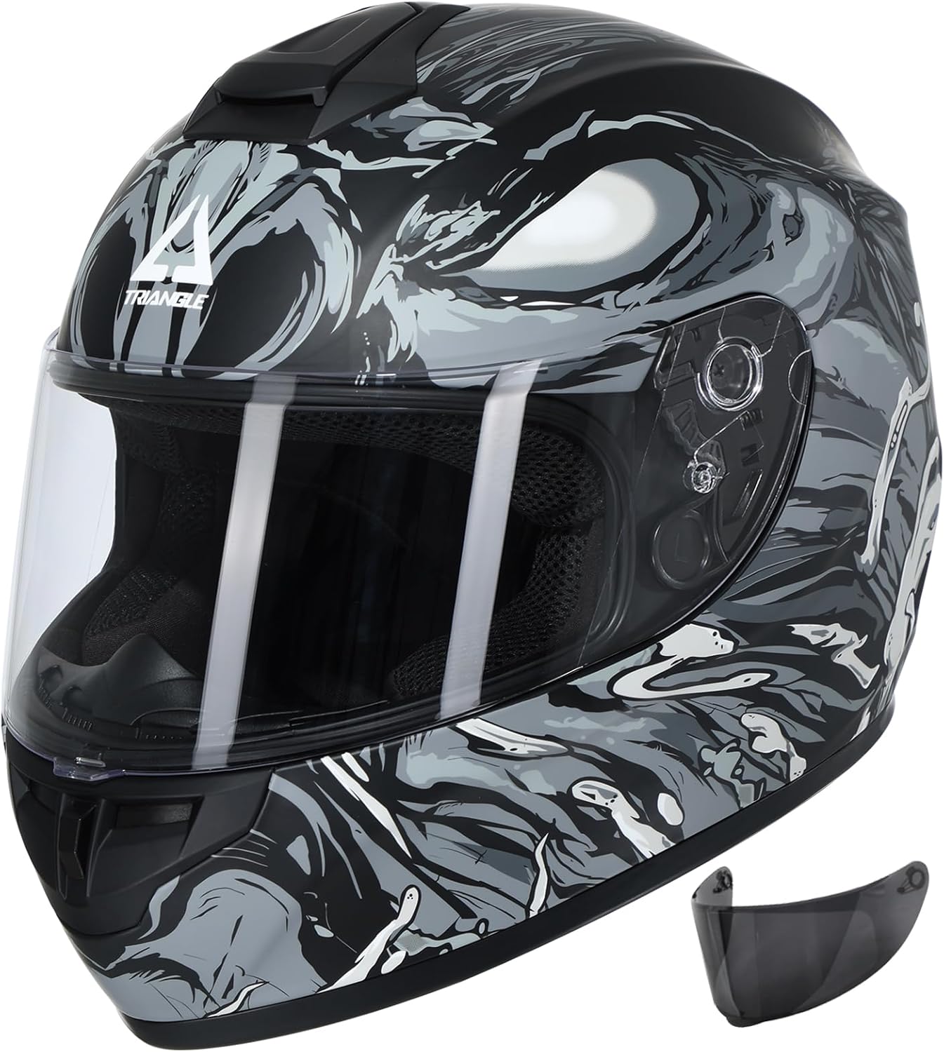 clear coat motorcycle helmet Full Face Helmet with Tinted and Clear Visor DOT Approved – Valiant Biker
