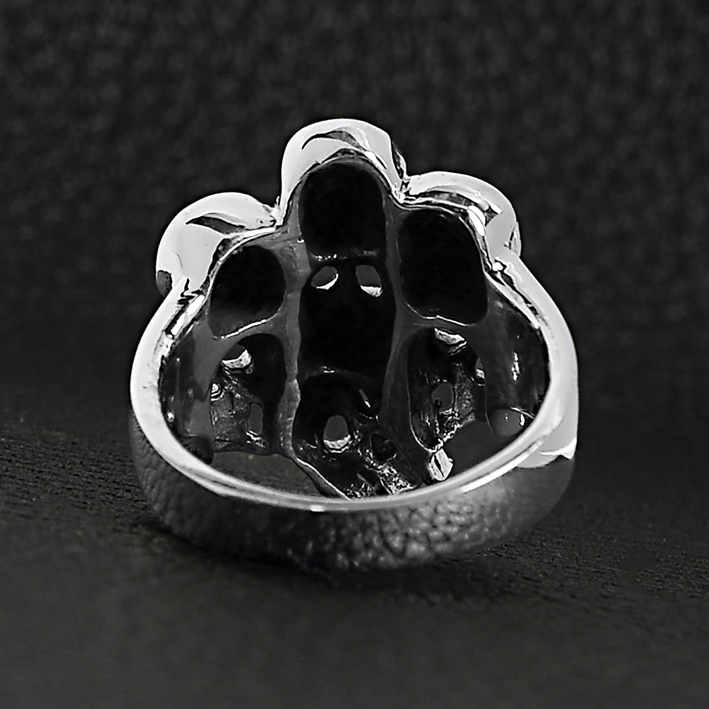 Sterling Silver Skull Pile Ring