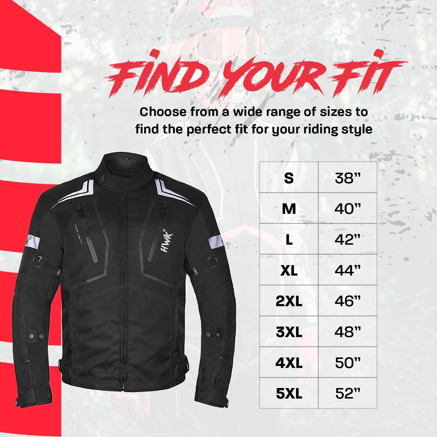 HWK Scorpion Motorcycle Jacket for Men & Women