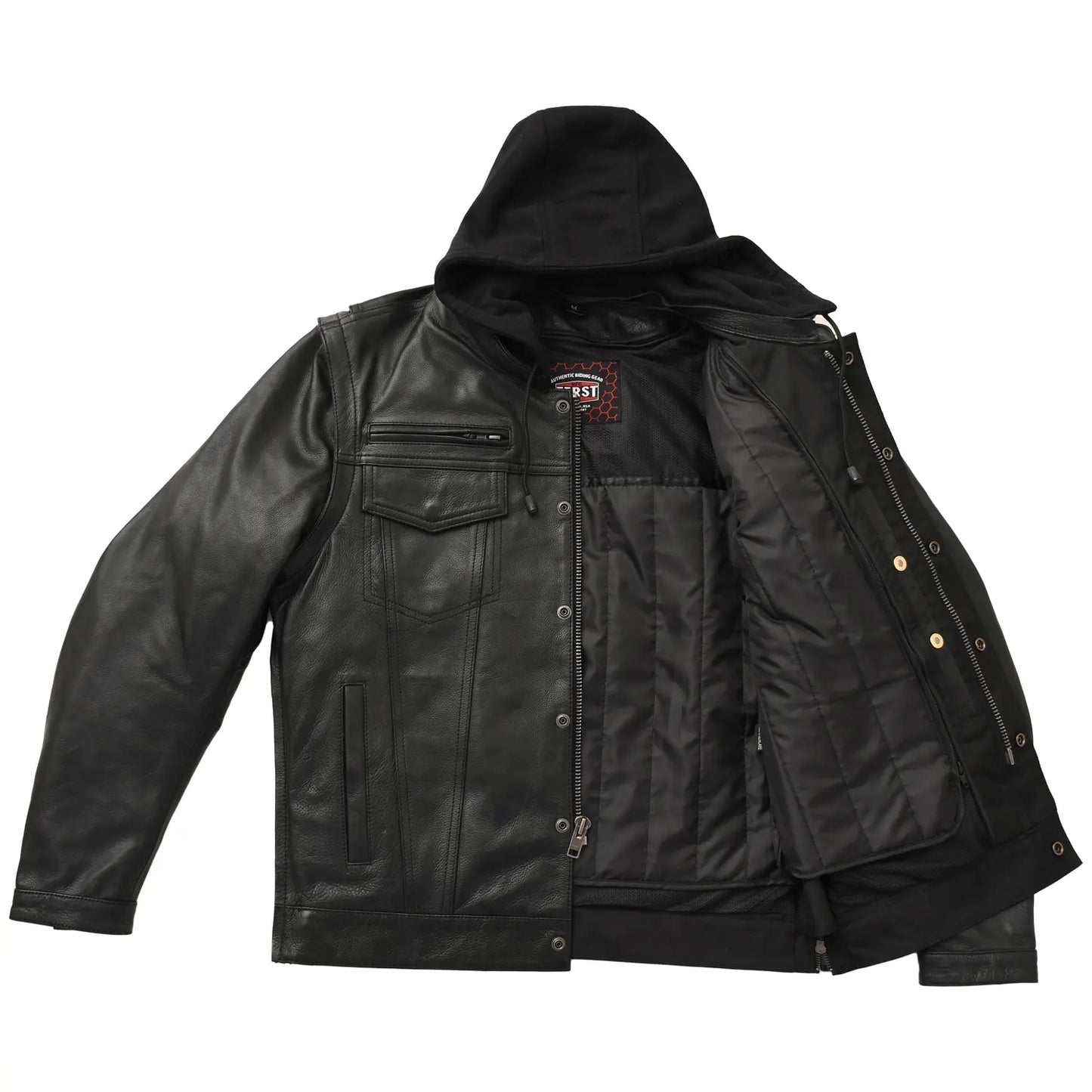 Nightstrike Men’s Motorcycle Leather Jacket