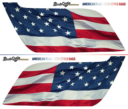 American Flag Decal Set - New Style Indian Saddlebags