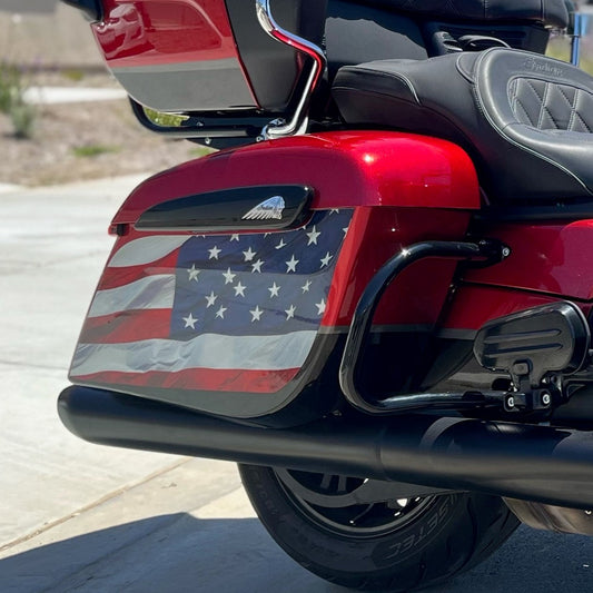 American Flag Decal Set - New Style Indian Saddlebags