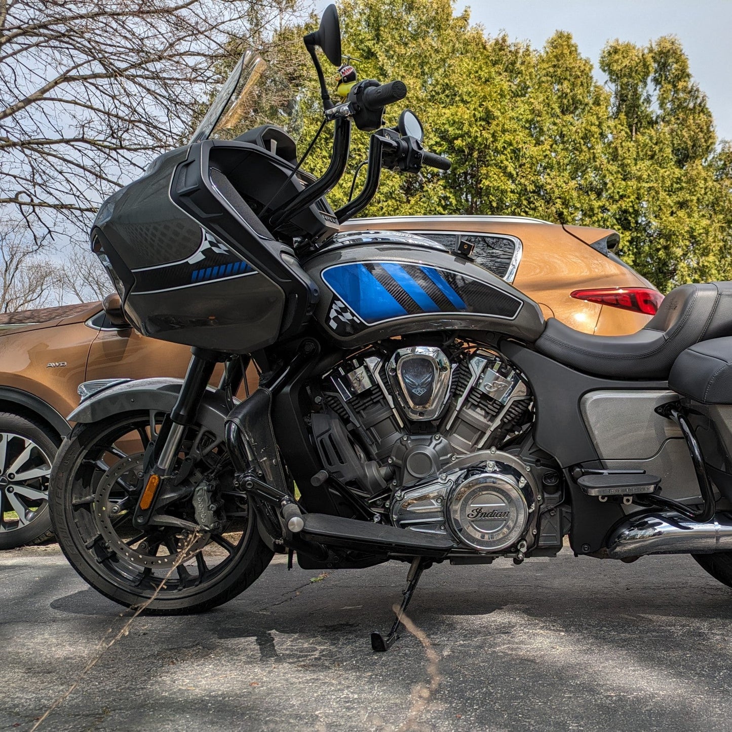 Fairing Only Decal Set - Blue/Carbon-Podium Finish for Challenger/Pursuit