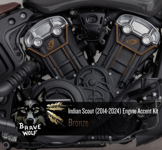 CLEARANCE - Indian Scout Engine Accent Kit (2014-2024)- Bronze