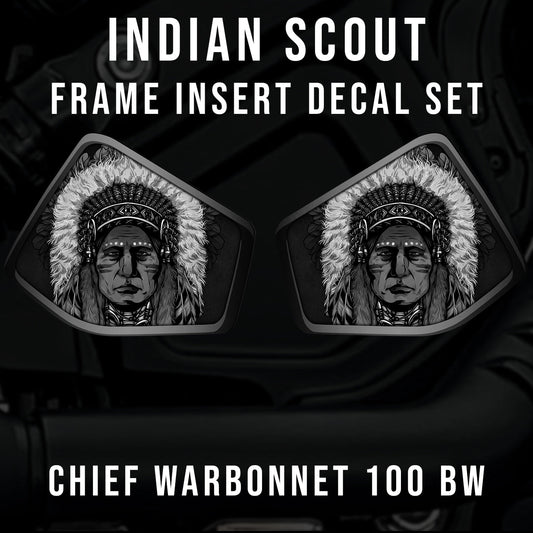 Indian Scout Mid-Frame Insert - Chief 100 B&W