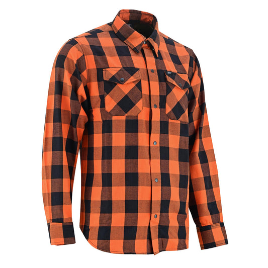 DS4684 Flannel Shirt - Orange and Black