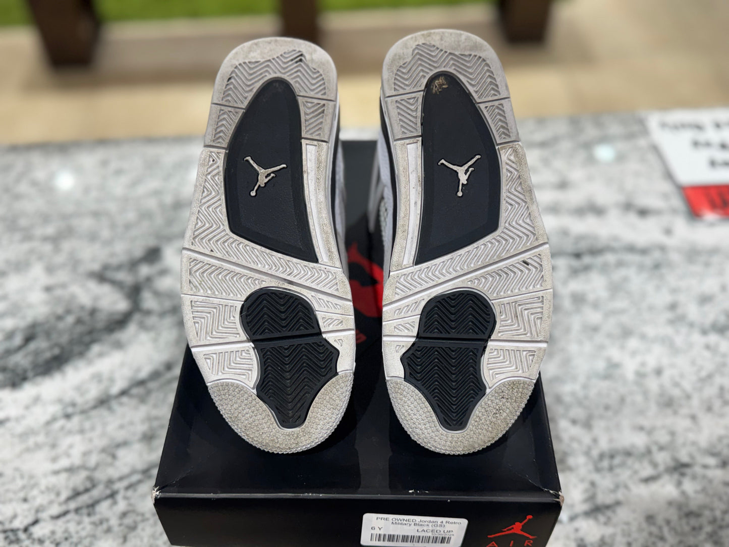 PRE OWNED Jordan 4 Retro Military Black (GS)