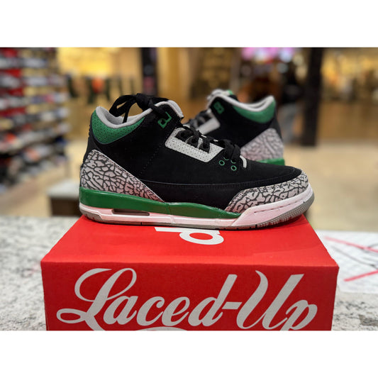 PRE OWNED Jordan 3 Retro Pine Green (GS) NO BOX