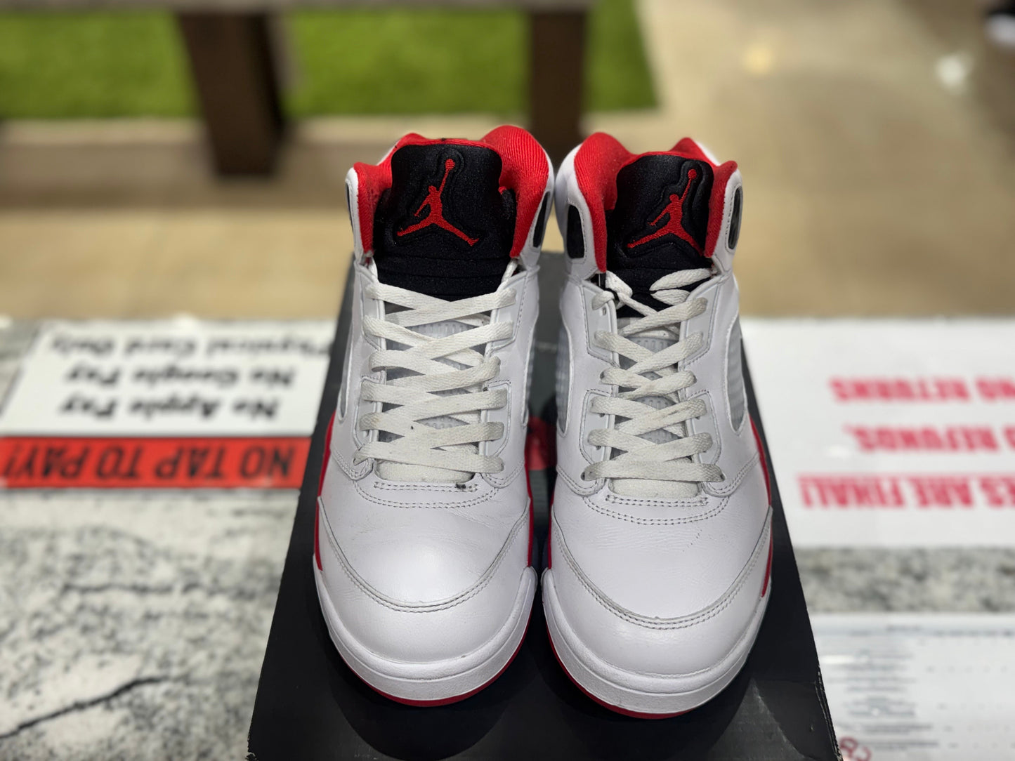 PRE OWNED Jordan 5 Retro Fire Red Black Tongue (2025)