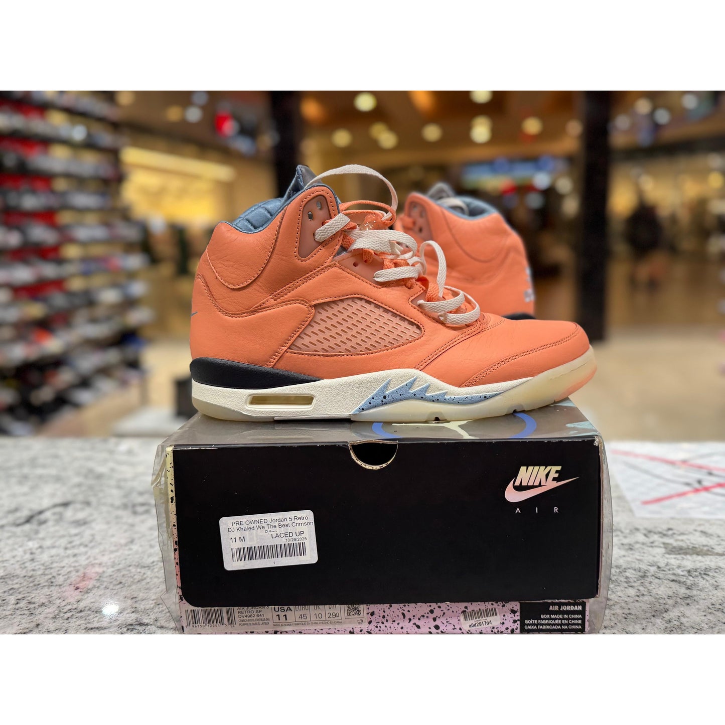 PRE OWNED Jordan 5 Retro DJ Khaled We The Best Crimson Bliss