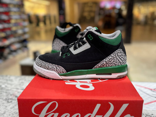 PRE OWNED Jordan 3 Retro Pine Green (GS) NO BOX