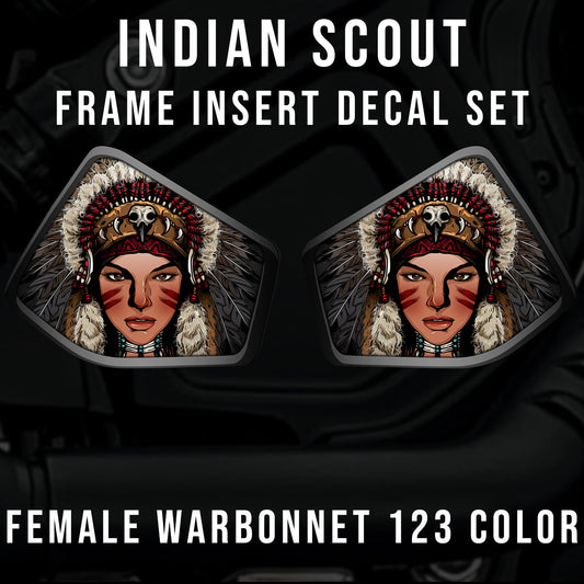 Indian Scout Mid-Frame Insert - Female Warbonnet 123 Color
