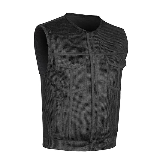 GO255 Moto Mesh Club Vest w/Rolled Collar