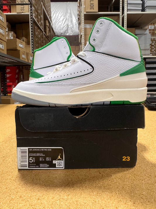 PRE OWNED Air Jordan Retro 2 Lucky Green (GS) *Conditional*