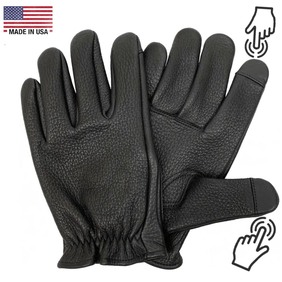 Legendary Deerskin Short Wrist Touchscreen Gloves