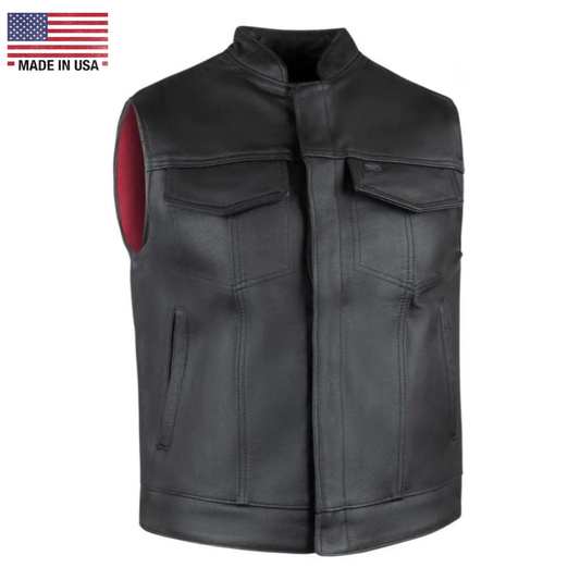 Legendary Reaper Club Style Men's Leather Motorcycle Vest