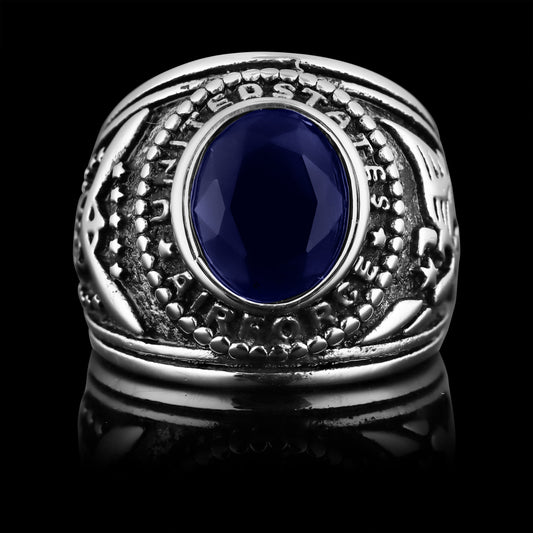 United States Military Blue Stone Air Force Ring