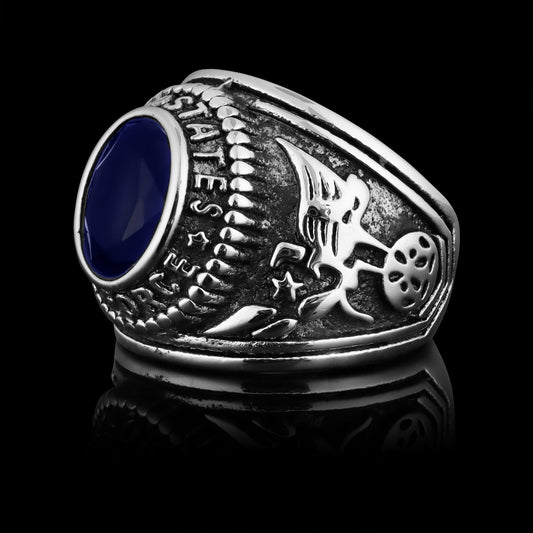 United States Military Blue Stone Air Force Ring