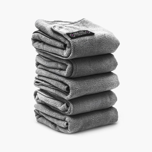 5 x Premium Microfiber Polishing Cloths