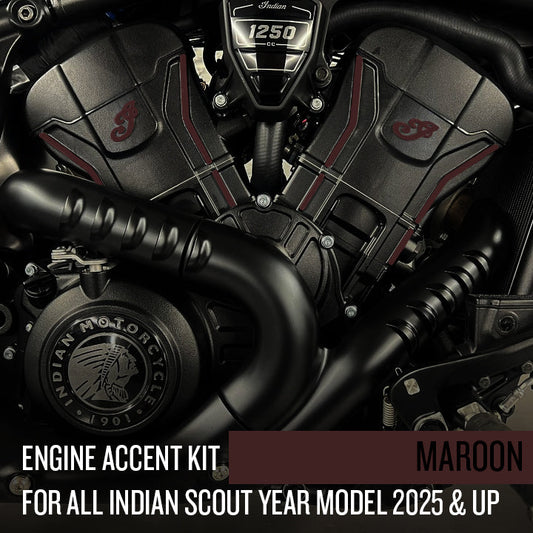 Indian Scout Engine Accent Kit (2025 and up)- Maroon