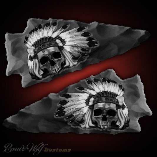 NEW Skull Warbonnet - Thunderstroke Models B&W