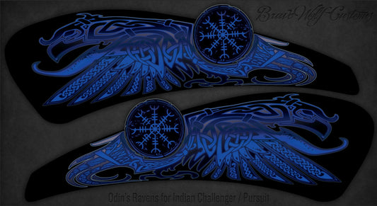 Odin's Ravens (Blue) Tank Decals set for Indian Powerplus lineup