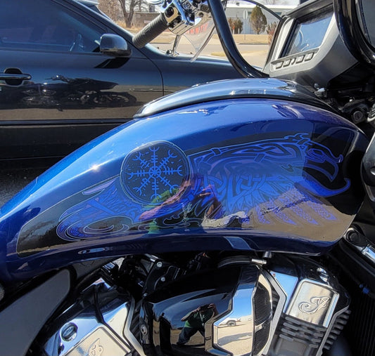 Odin's Ravens (Blue) Tank Decals set for Indian Powerplus lineup