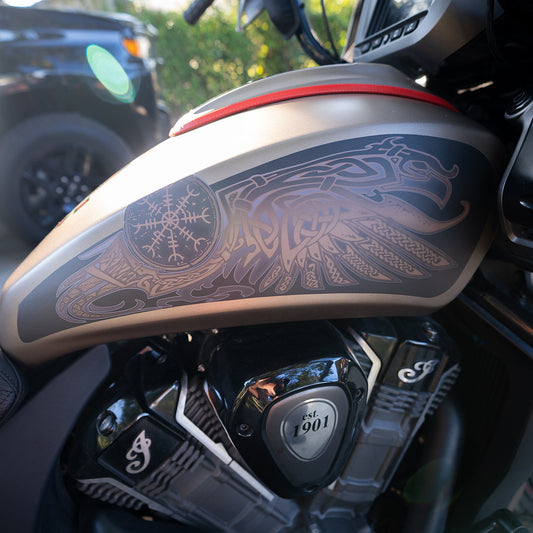 Odin's Ravens "Bronze" Tank Decal set for Indian Powerplus lineup