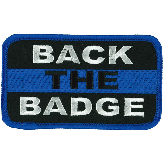 Hot Leathers Back the Badge 4" X 3" Patch