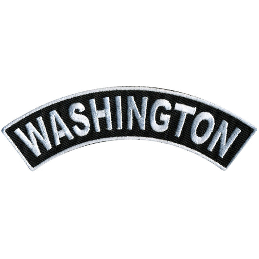 Hot Leathers Washington 4” X 1” Top Rocker Patch