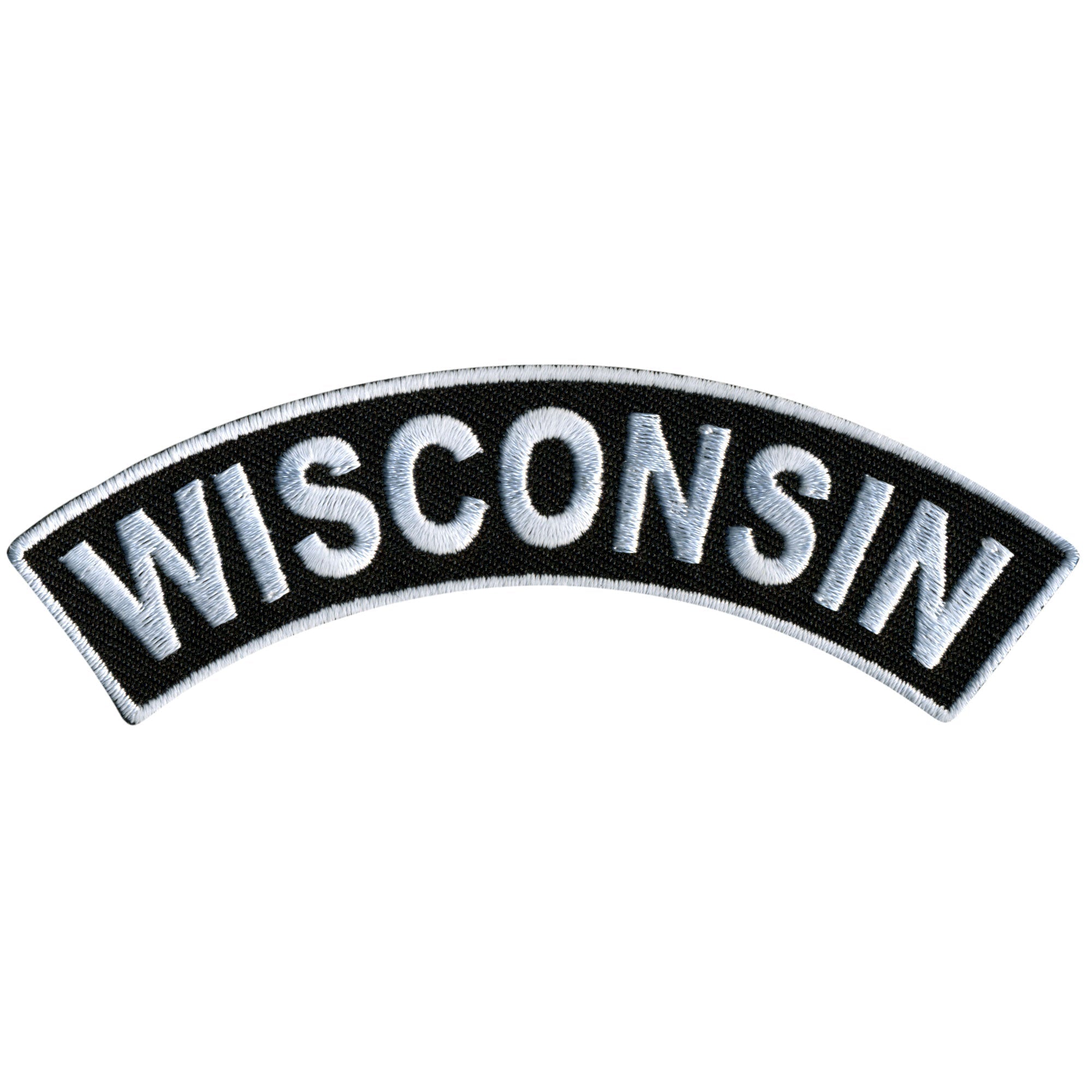 Hot Leathers Wisconsin 4” X 1” Top Rocker Patch – Valiant Biker