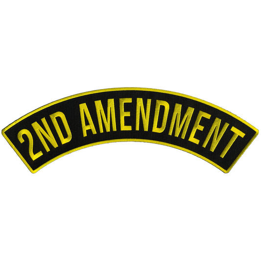 Hot Leathers 2nd Amendment 12" X 3 " Top Rocker Patch