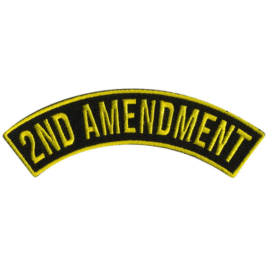 Hot Leathers 2nd Amendment 4” X 1” Top Rocker Patch