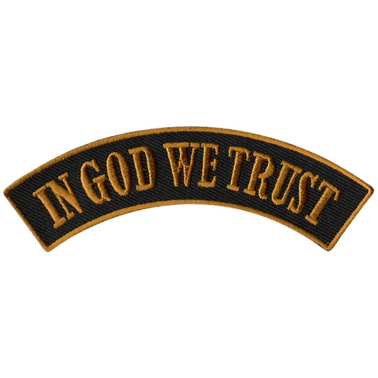 Hot Leathers In God We Trust 4” X 1” Top Rocker Patch
