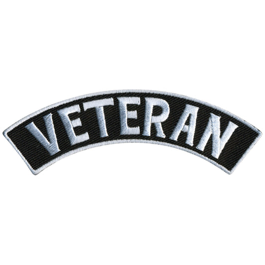 Hot Leathers Veteran 4” X 1” Top Rocker Patch