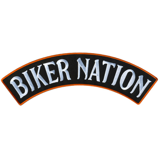 Hot Leathers Biker Nation 12" X 3" Top Rocker Patch