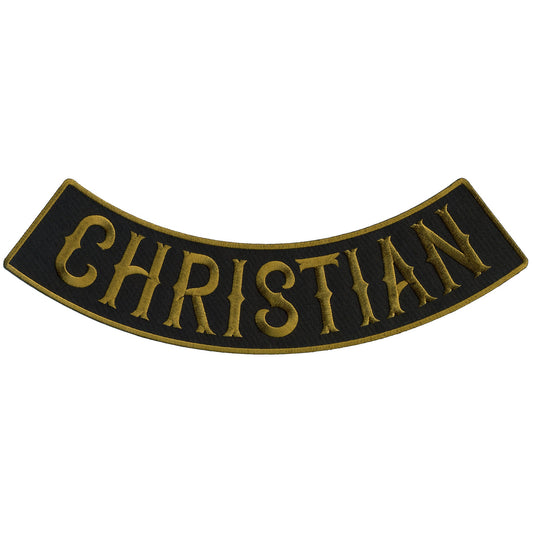 Hot Leathers Christian 12” X 3” Bottom Rocker Patch