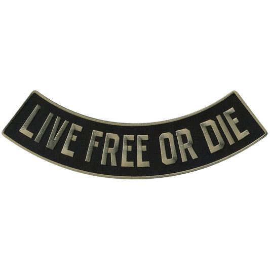 Hot Leathers Live Free Or Die 12” X 3” Bottom Rocker Patch