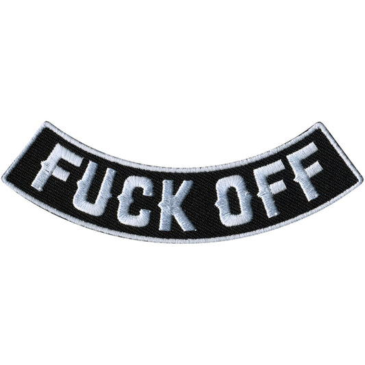 Hot Leathers Fuck Off 4” X 1” Bottom Rocker Patch