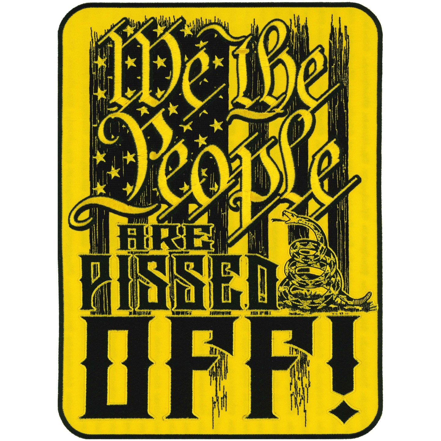 Hot Leathers We The People are Pissed Off Patch 8 x 11"