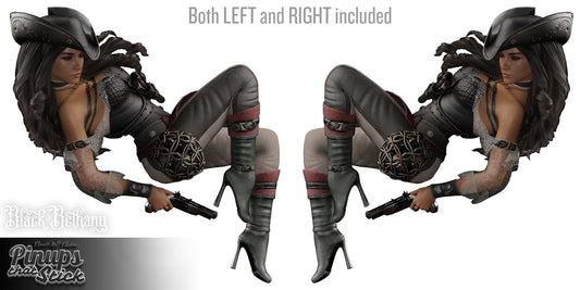 Black Bethany Pin-Up Decal