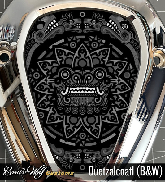 Powerplus V-Cover Decal - Quetzalcoatl (B&W)