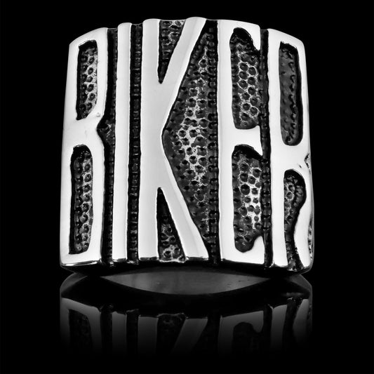 Stainless Steel "BIKER" Women's Ring