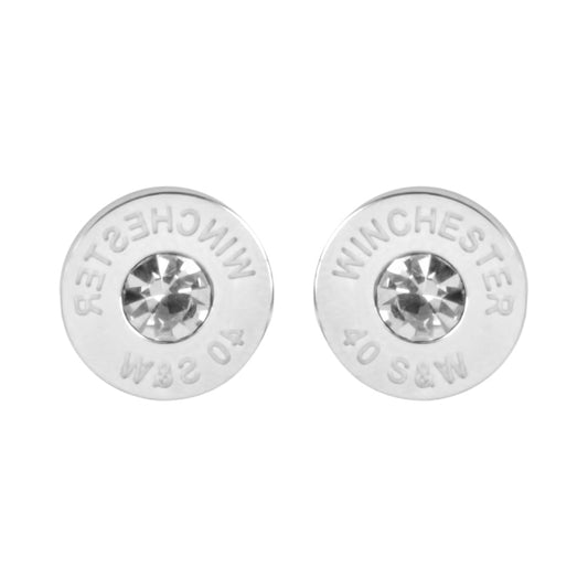 SK1446 Bullet Earrings Stainless Steel Imitation Diamonds