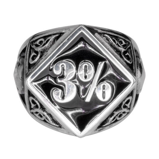 SK1712 3% Ring Stainless Steel Motorcycle Biker Jewelry